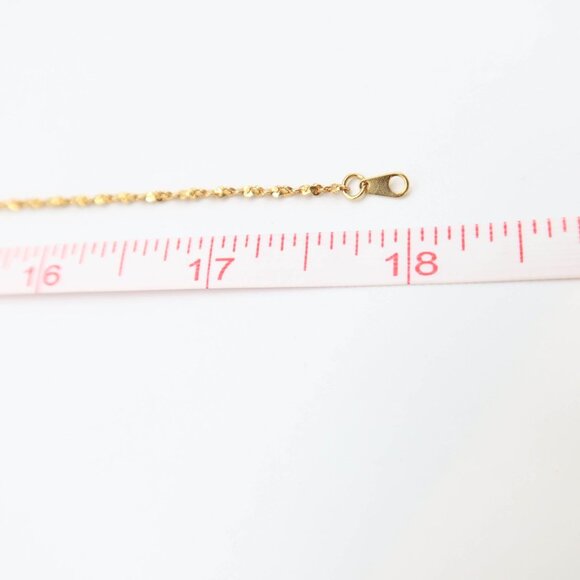 Gold Tone Aurora Borealis AB Faceted Crystal Drop Pendant Necklace 18" Unsigned - Picture 7 of 7